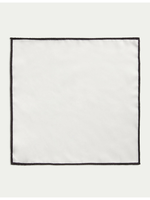 Marks & Spencer Кърпичка за джоб от чисто коприна Marks & Spencer бяла