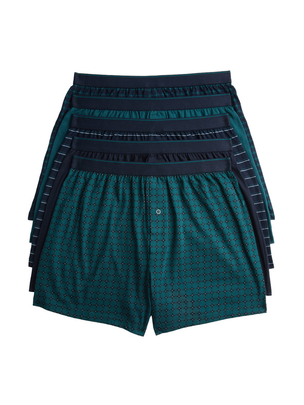 Marks & Spencer Трикотажни боксерки от чист памук с технология Cool & Fresh™, 5 бр. в опаковка Marks & Spencer зелен