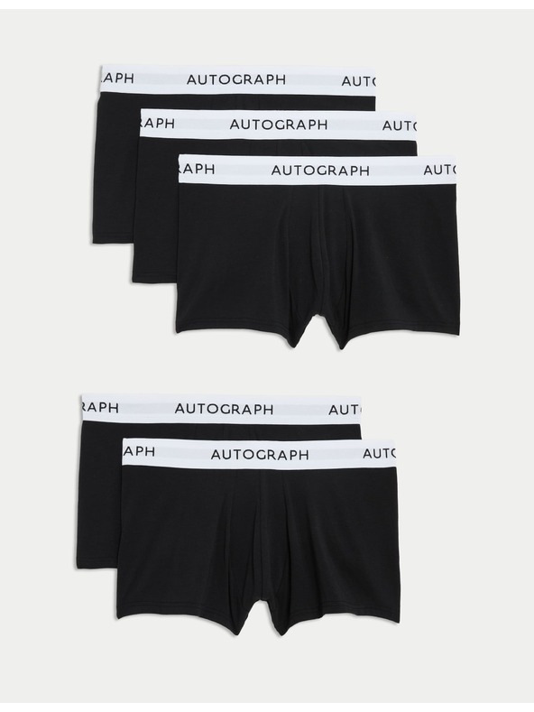 Marks & Spencer Бокови боксерки от смес памук Supima®, 5 бр. Marks & Spencer черен