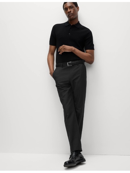 Marks & Spencer Неизмачкваеми панталони с класическа кройка Marks & Spencer черен