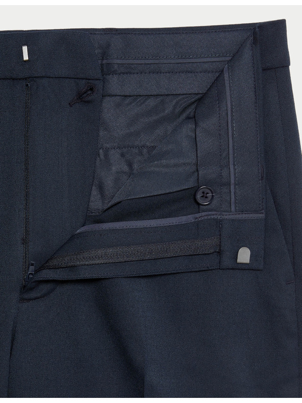 Marks & Spencer Панталони с нормална кройка и Smart Stretch обработка Marks & Spencer тъмносин