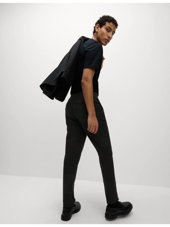 Marks & Spencer Еластични официални панталони с класическа кройка Marks & Spencer черен