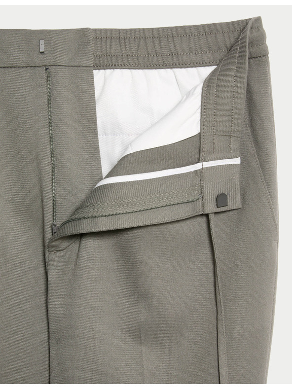 Marks & Spencer Еластични официални панталони с класическа кройка Marks & Spencer сив