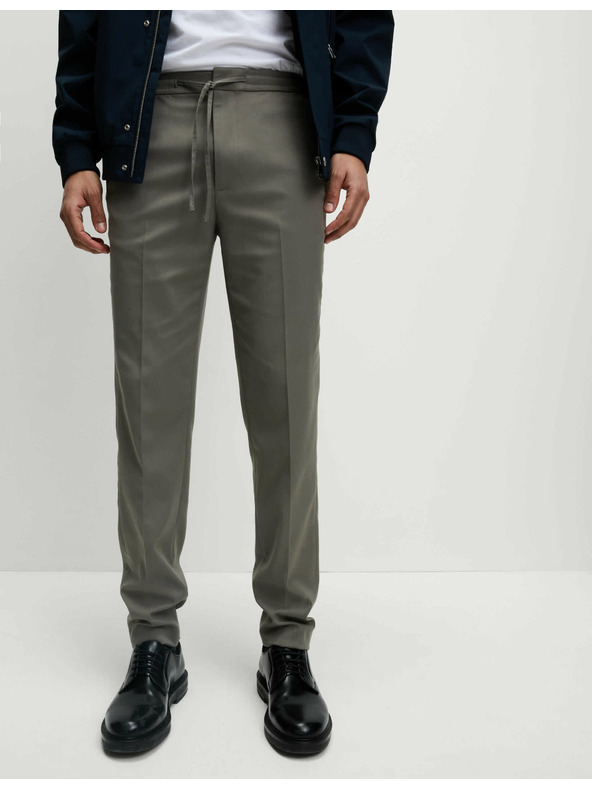 Marks & Spencer Еластични официални панталони с класическа кройка Marks & Spencer сив