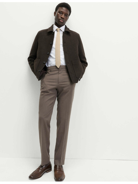 Marks & Spencer Панталони с нормална кройка и Smart Stretch обработка Marks & Spencer кафяв