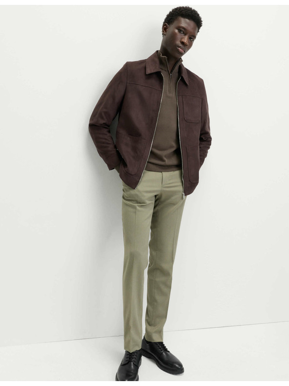 Marks & Spencer Еластични елегантни тесни вталени панталони Marks & Spencer зелен