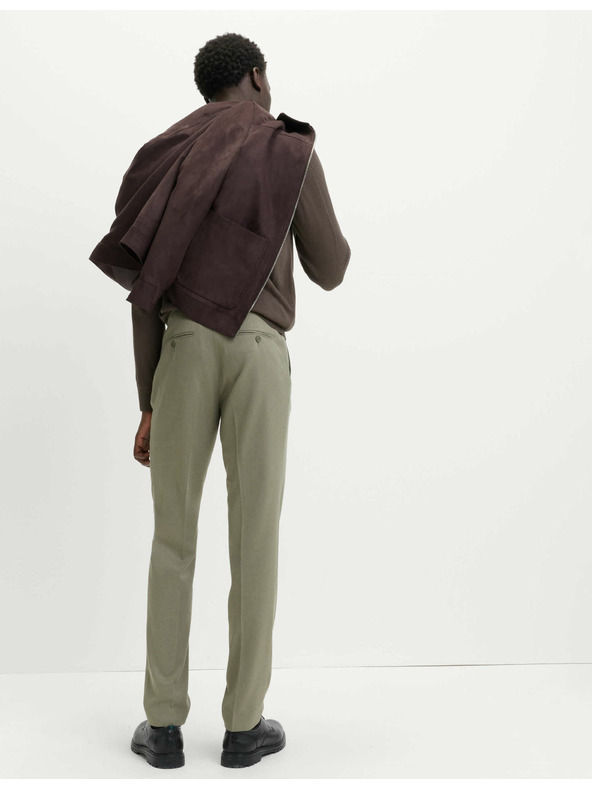 Marks & Spencer Еластични елегантни тесни вталени панталони Marks & Spencer зелен