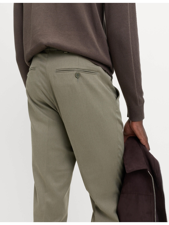 Marks & Spencer Еластични елегантни тесни вталени панталони Marks & Spencer зелен