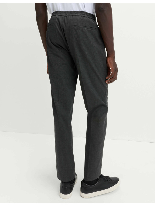 Marks & Spencer Елегантни панталони с еластична талия от памучна смес Marks & Spencer сив