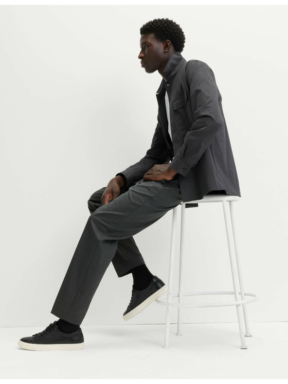 Marks & Spencer Елегантни панталони с еластична талия от памучна смес Marks & Spencer сив