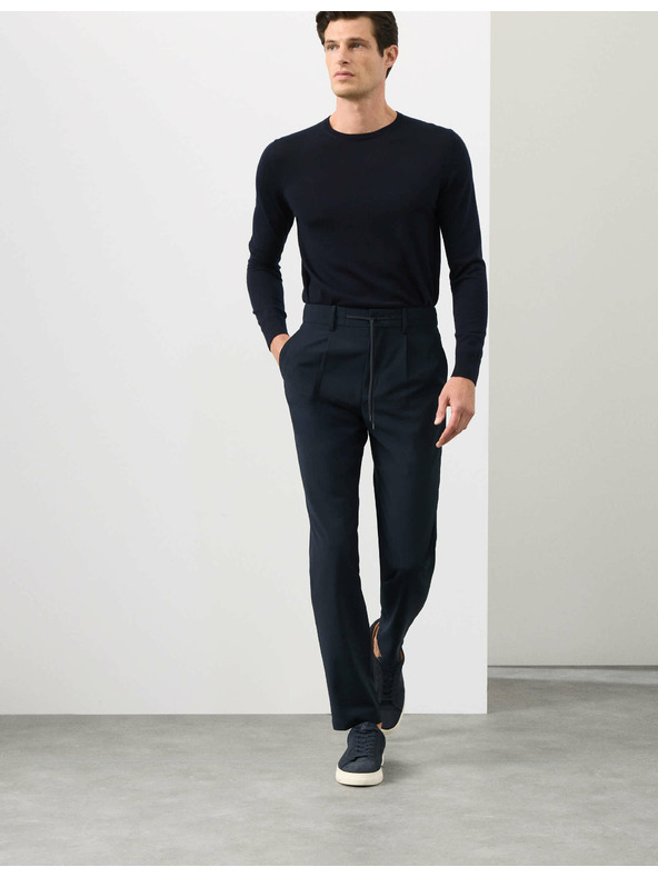 Marks & Spencer Официални панталони от вълнена смес Marks & Spencer тъмносин