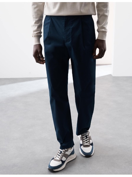 Marks & Spencer Супер леки chino панталони, леко стеснена кройка Marks & Spencer тъмносин