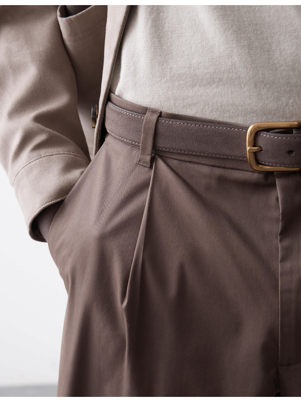 Marks & Spencer Супер леки chino панталони, леко стеснена кройка Marks & Spencer кафяв