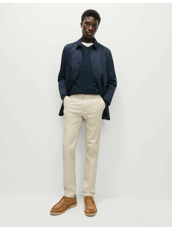 Marks & Spencer Разтегателен панталон тип "чино" с тънка кройка Marks & Spencer бежов