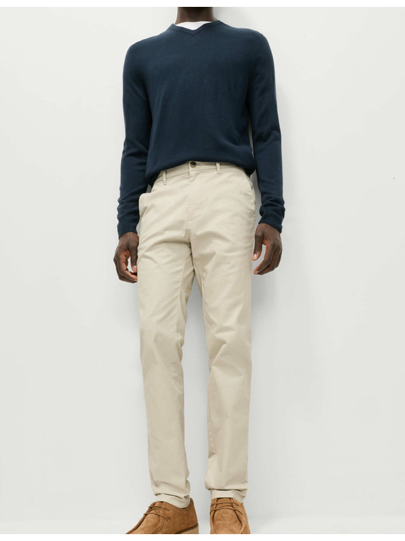 Marks & Spencer Разтегателен панталон тип "чино" с тънка кройка Marks & Spencer бежов