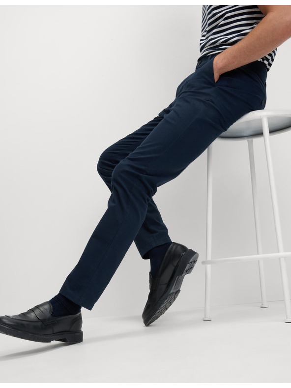 Marks & Spencer Marks & Spencer Разтегателни панталони Chino Slim Fit Navy Blue