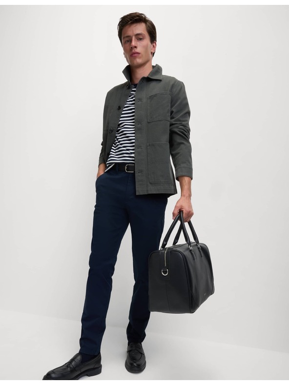 Marks & Spencer Marks & Spencer Разтегателни панталони Chino Slim Fit Navy Blue