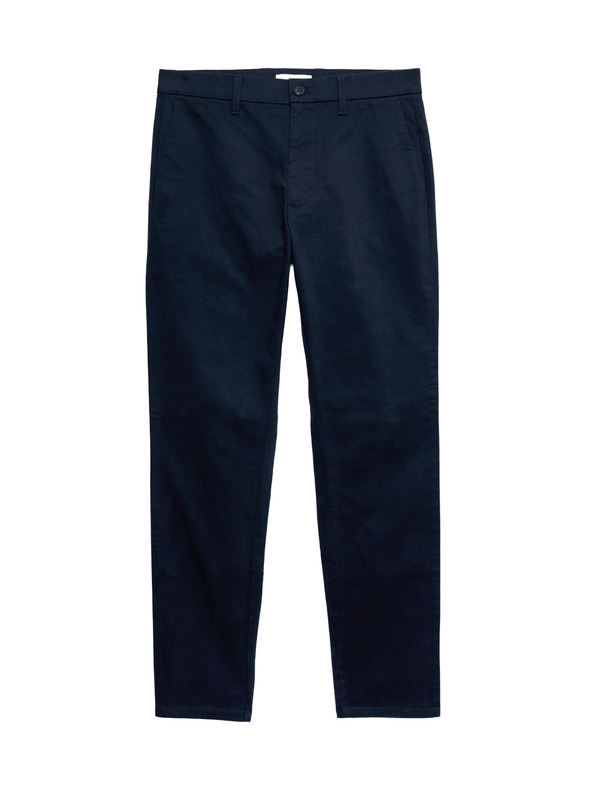 Marks & Spencer Marks & Spencer Разтегателни панталони Chino Slim Fit Navy Blue