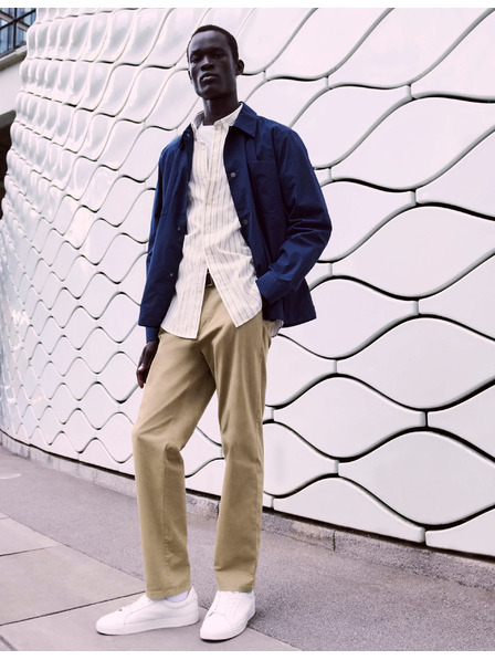 Marks & Spencer Разтегливи chino панталони с нормален силует Marks & Spencer бежово