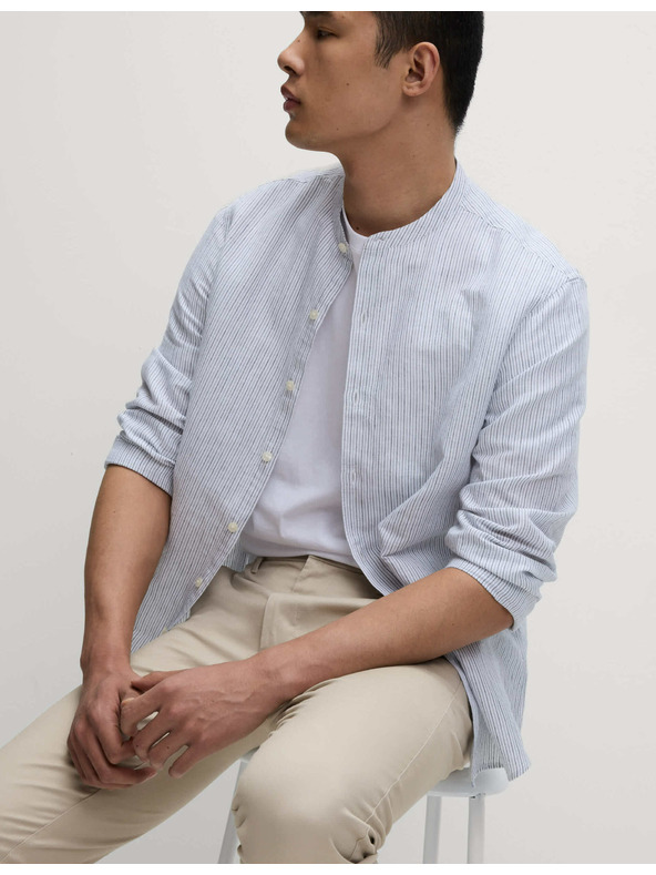 Marks & Spencer Прилепнали панталони чино със стреч Marks & Spencer бежово