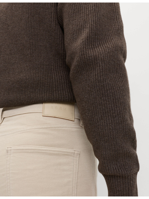 Marks & Spencer Италиански мек плат панталони права кройка, 5 джоба Marks & Spencer бежов