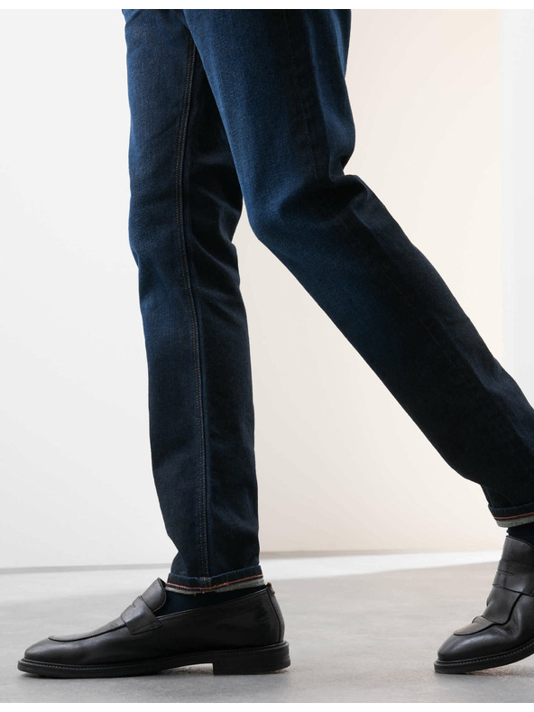 Marks & Spencer Еластични дънки в японски стил, тясна кройка Marks & Spencer тъмносин