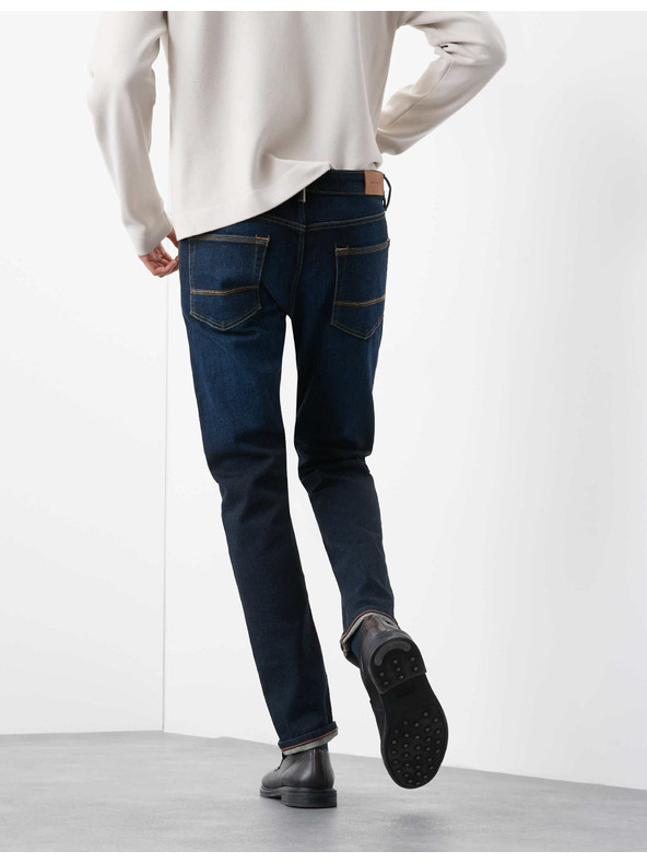 Marks & Spencer Еластични дънки в японски стил, тясна кройка Marks & Spencer тъмносин