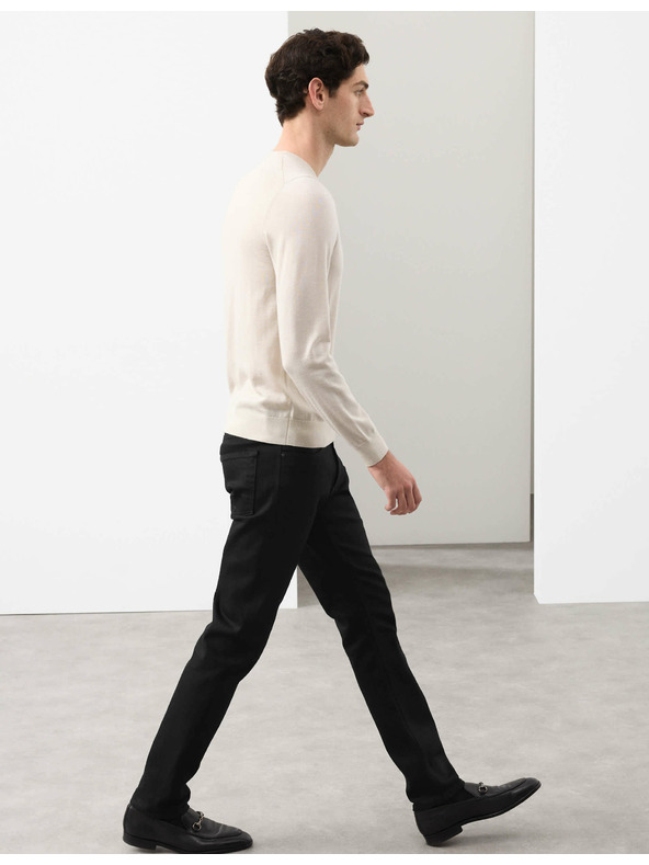 Marks & Spencer Еластични дънки в японски стил, тясна кройка Marks & Spencer черен