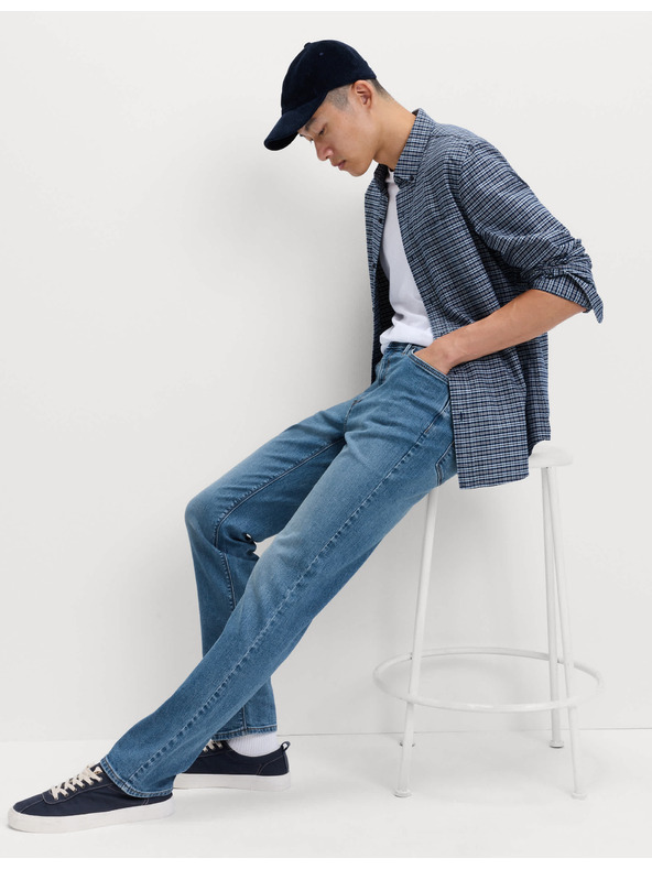 Marks & Spencer Разтегателни дънки с права кройка Marks & Spencer сини