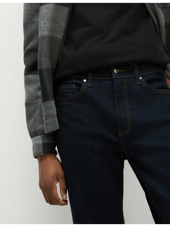 Marks & Spencer Еластични дънки с права кройка Marks & Spencer тъмносини