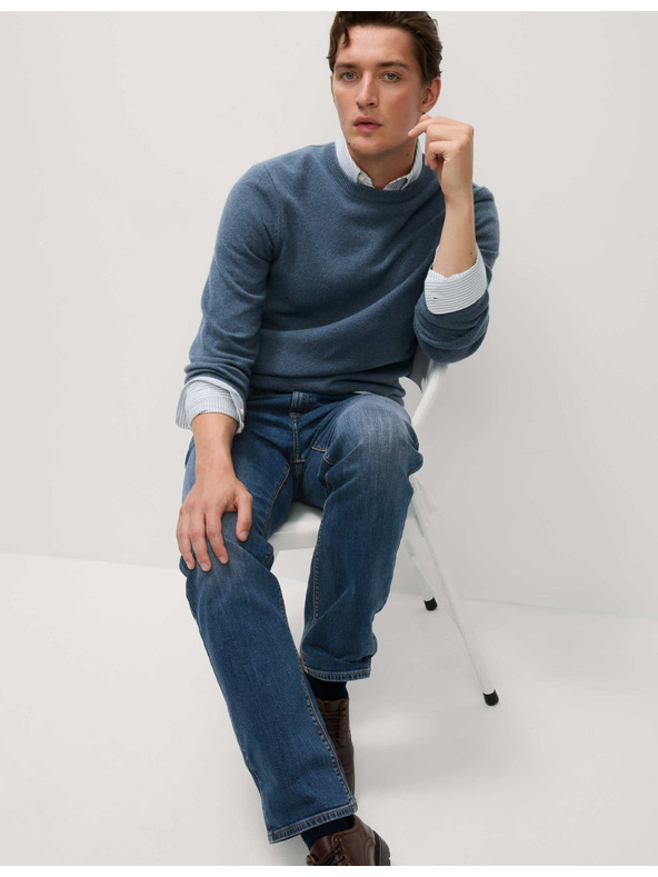 Marks & Spencer Еластични дънки с права кройка Marks & Spencer тъмносини