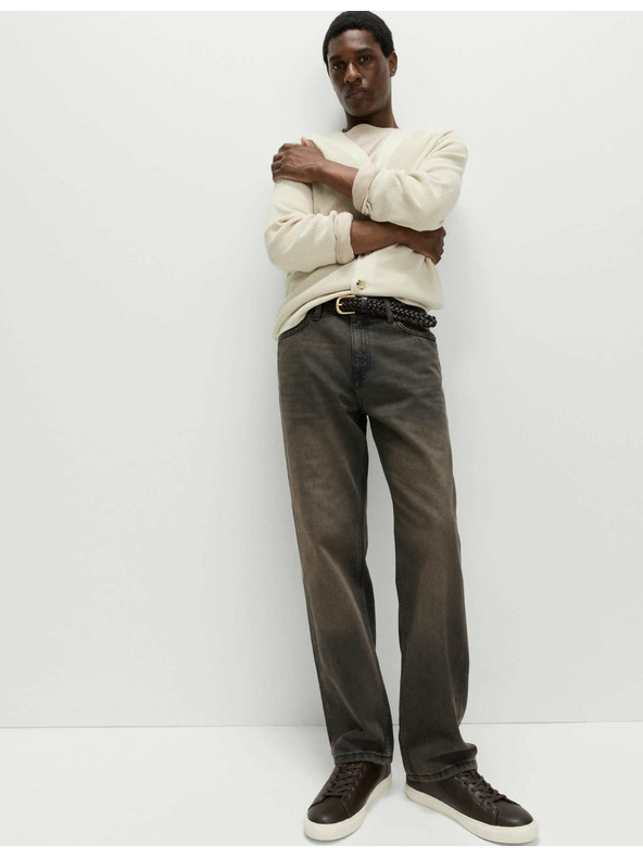 Marks & Spencer Свободни дънки с права кройка Authentic Marks & Spencer кафяви