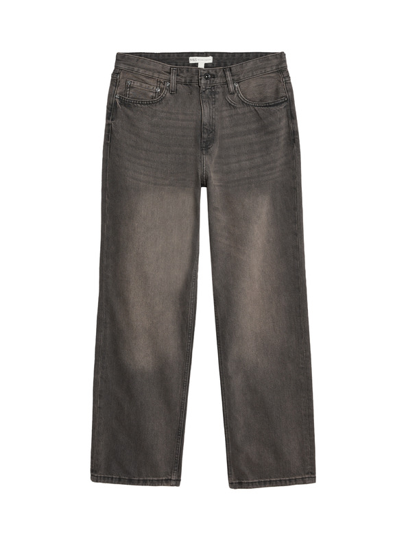 Marks & Spencer Свободни дънки с права кройка Authentic Marks & Spencer кафяви