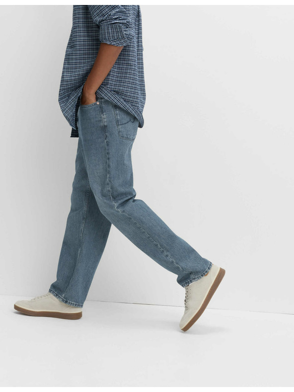 Marks & Spencer Authentic свободни твърди дънки Marks & Spencer сини