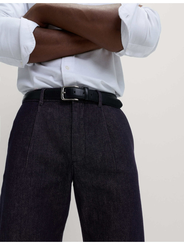 Marks & Spencer Стеснени дънки Smart Pleat Marks & Spencer тъмносини