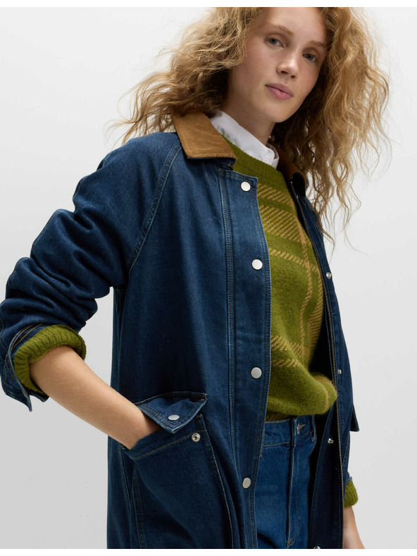 Marks & Spencer Дълго дънково палто Marks & Spencer тъмносин