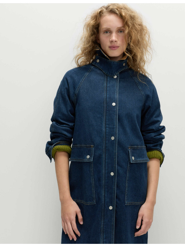 Marks & Spencer Дълго дънково палто Marks & Spencer тъмносин