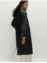 Marks & Spencer Дълго палто от изкуствена кожа с яка Marks & Spencer черен