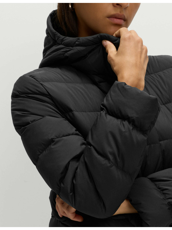 Marks & Spencer Пухено одеяло с качулка Marks & Spencer черен