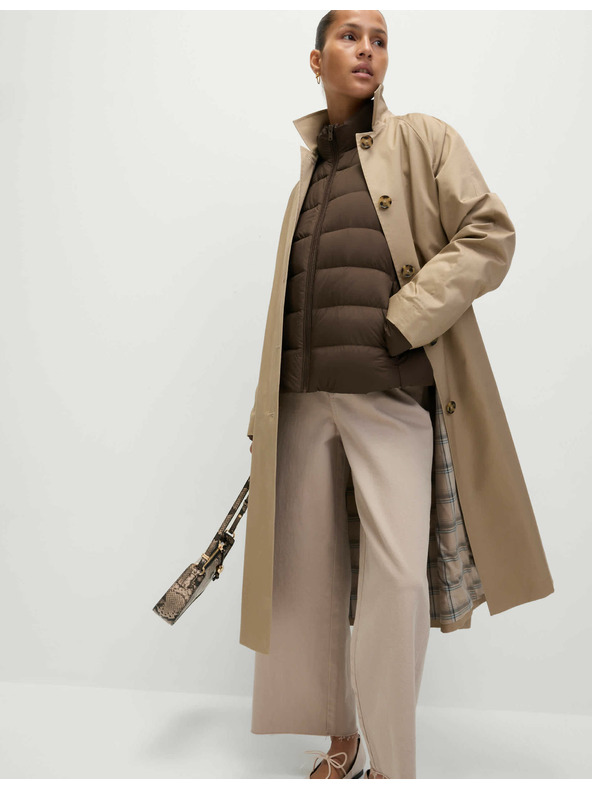 Marks & Spencer Подплатено сгъваемо яке с пух и пух Marks & Spencer кафяво