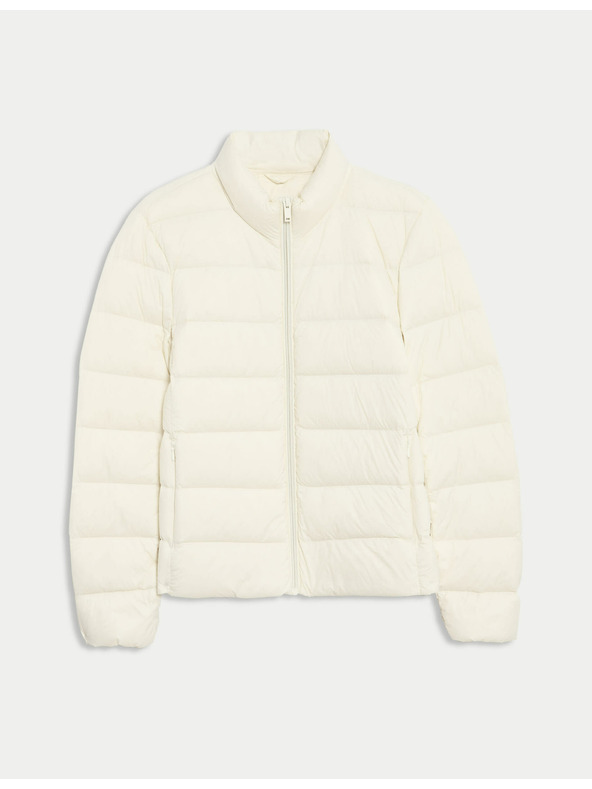Marks & Spencer Подплатено сгъваемо яке с пух и пух Marks & Spencer кремаво