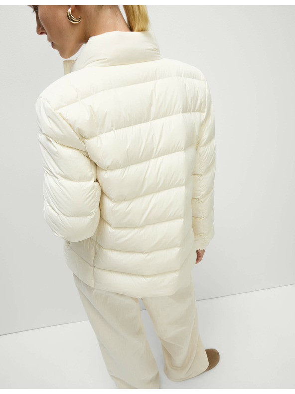 Marks & Spencer Подплатено сгъваемо яке с пух и пух Marks & Spencer кремаво