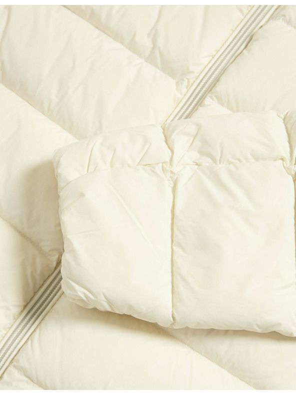 Marks & Spencer Подплатено сгъваемо яке с пух и пух Marks & Spencer кремаво