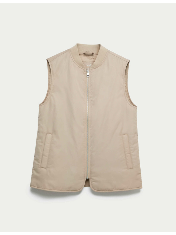 Marks & Spencer Затоплена жилетка Marks & Spencer бежова