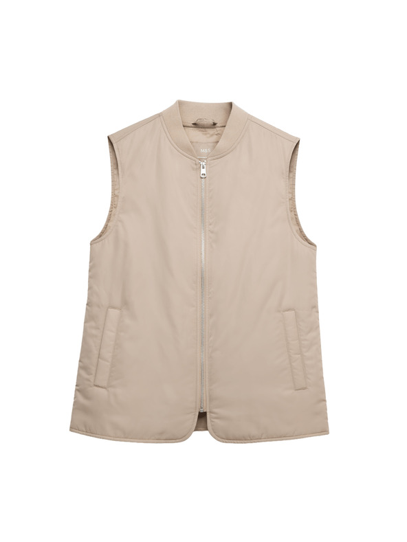 Marks & Spencer Затоплена жилетка Marks & Spencer бежова