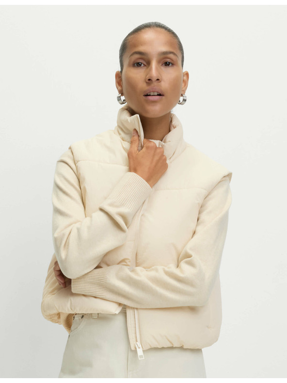 Marks & Spencer Кратка подплатена жилетка с технология Thermowarmth™ Marks & Spencer бежова