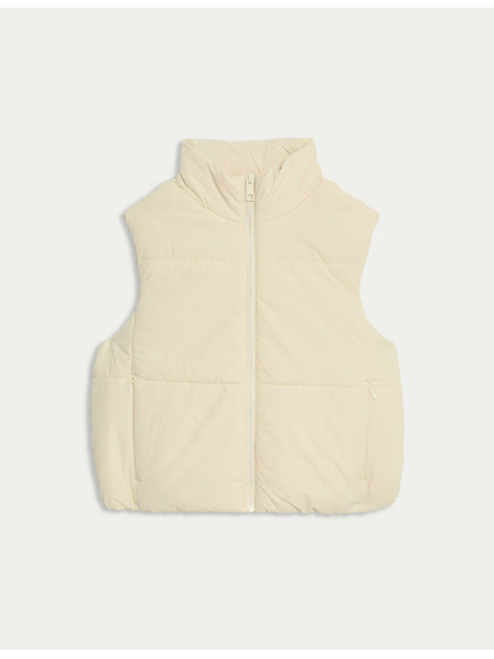 Marks & Spencer Кратка подплатена жилетка с технология Thermowarmth™ Marks & Spencer бежова