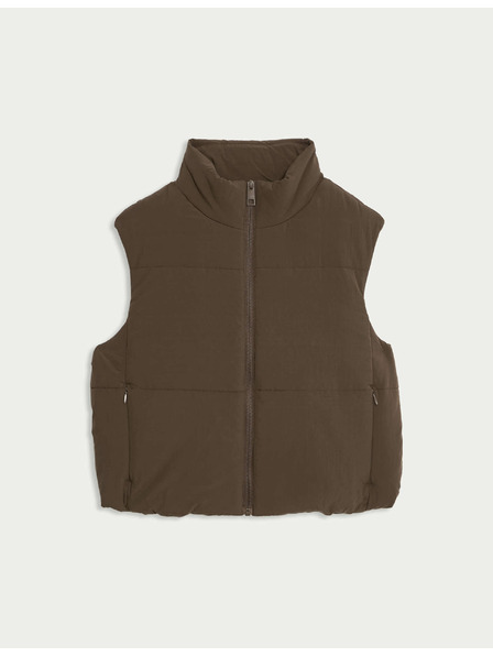 Marks & Spencer Кратка подплатена жилетка с технология Thermowarmth™ Marks & Spencer кафява