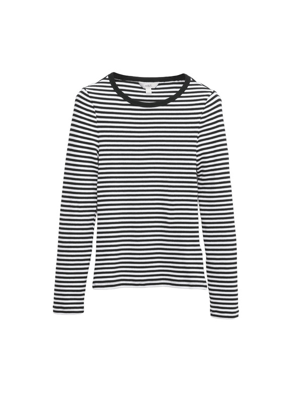 Marks & Spencer Ребрест топ с висок дял памук Marks & Spencer бял