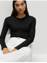 Marks & Spencer Топ с дълги ръкави в тясна кройка Marks & Spencer черен
